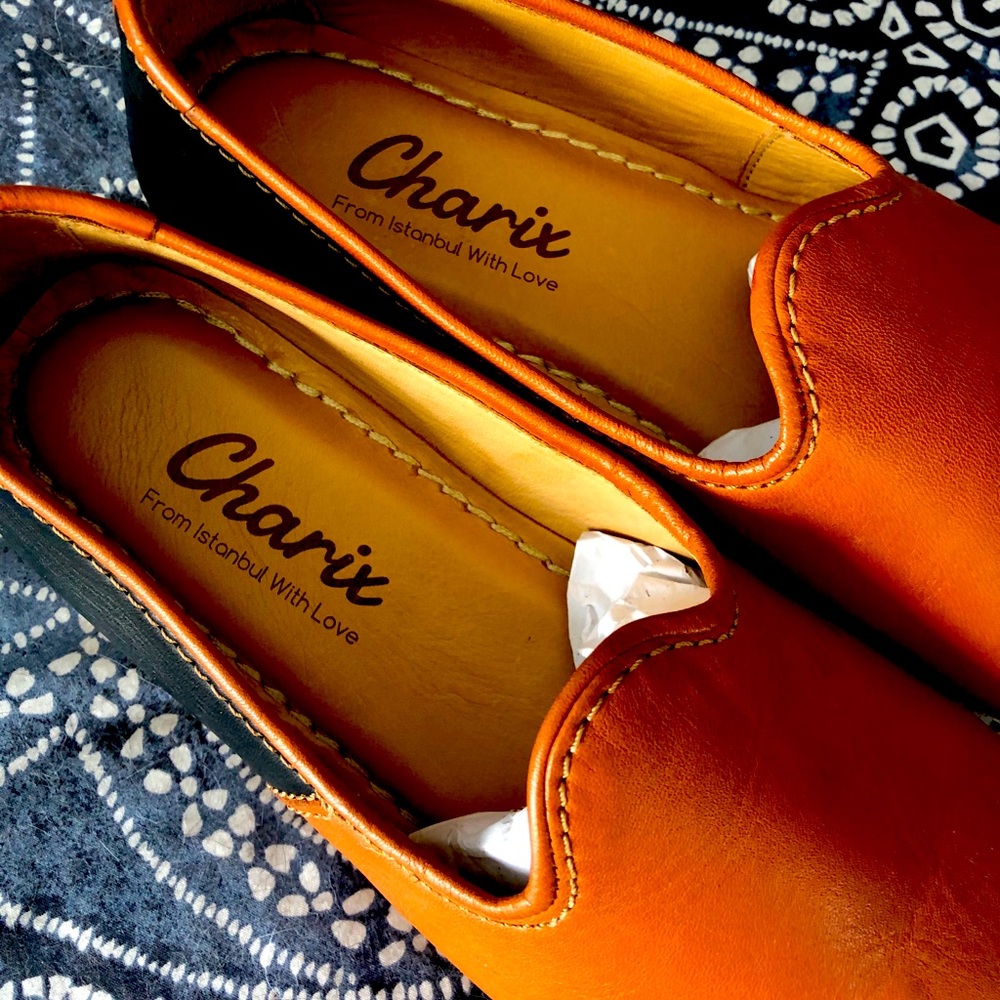 Charix Shoes, Camel Black, Size 7.5